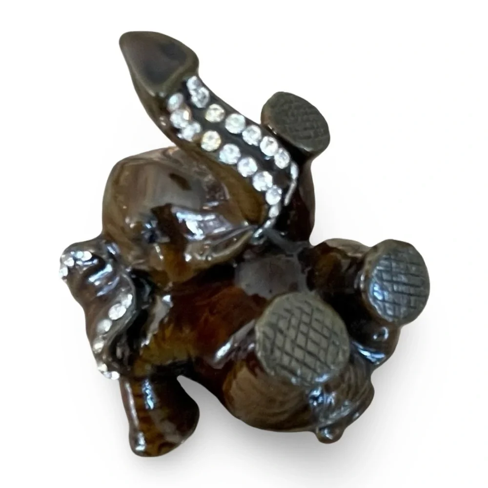 Baby Elephant Crystal Trinket Box